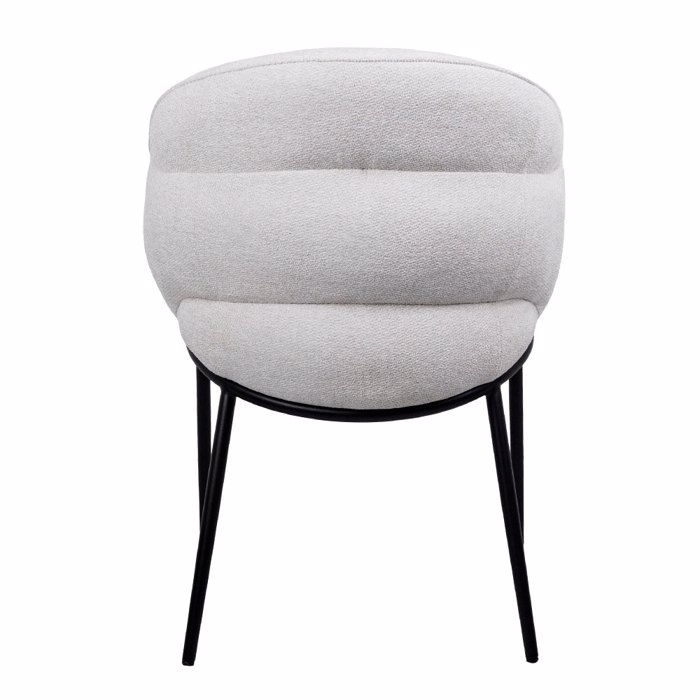 Liberta-Maison Carmen Karekla Poluthrona Cream Mavro Mat 59x60.5x83.5cm 03-1189