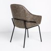 Liberta-Maison Tosca Karekla Poluthrona Kafe Mavro Mat 62x63x90.5cm 03-1191