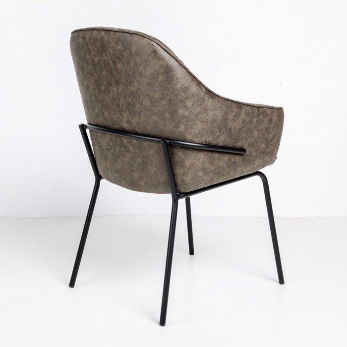 Liberta-Maison Tosca Karekla Poluthrona Kafe Mavro Mat 62x63x90.5cm 03-1191