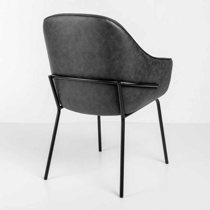 Liberta-Maison Tosca Karekla Poluthrona Ggri Mavro Mat 62x63x90.5cm 03-1192