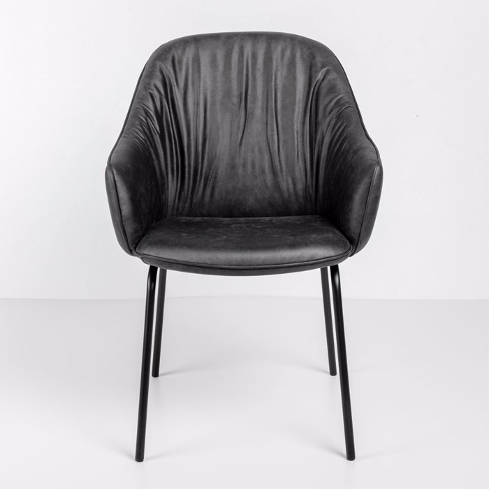 Liberta-Maison Tosca Karekla Poluthrona Ggri Mavro Mat 62x63x90.5cm 03-1192
