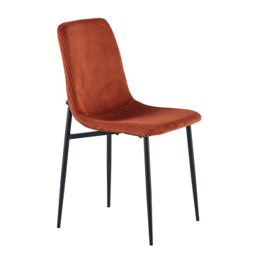 Liberta - Maison TESSERA Καρέκλα Terracotta/Μαύρη 54x44.5x87cm 03-1286