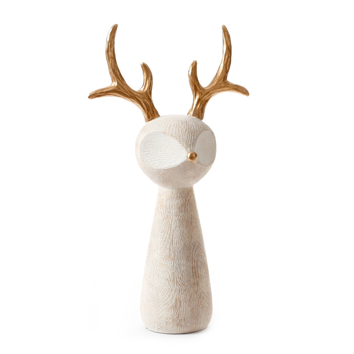 Liberta - Maison XMAS CUTE DEER L DECO Tarandos Resin Bez/Xrusos 23x12x41cm 030488