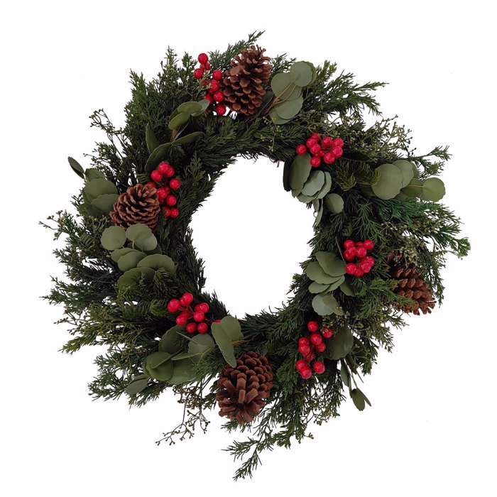 Liberta - Maison XMAS RED BERRY 75 Stefani me Ggi Polyfoam/PVC Prasino/Kokkino F75cm 031040