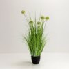 Liberta-Maison Grass Flower Futo Texnito Se Gastra 85cm PVC Prasino 031343