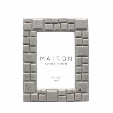 Liberta - Maison CUBIC Κορνίζα Polyresin Λευκό Γυαλί 17x2x21cm 031478