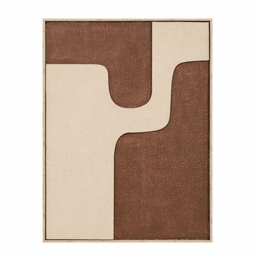 Liberta - Maison MEADOW A Πίνακας με Κορνίζα Καμβάς Καφέ/Beige με Ξύλο Φυσικό 60x3.2x80cm 033163