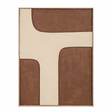 Liberta - Maison MEADOW B Πίνακας με Κορνίζα Καμβάς Καφέ/Beige με Ξύλο Φυσικό 60x3.2x80cm 033165