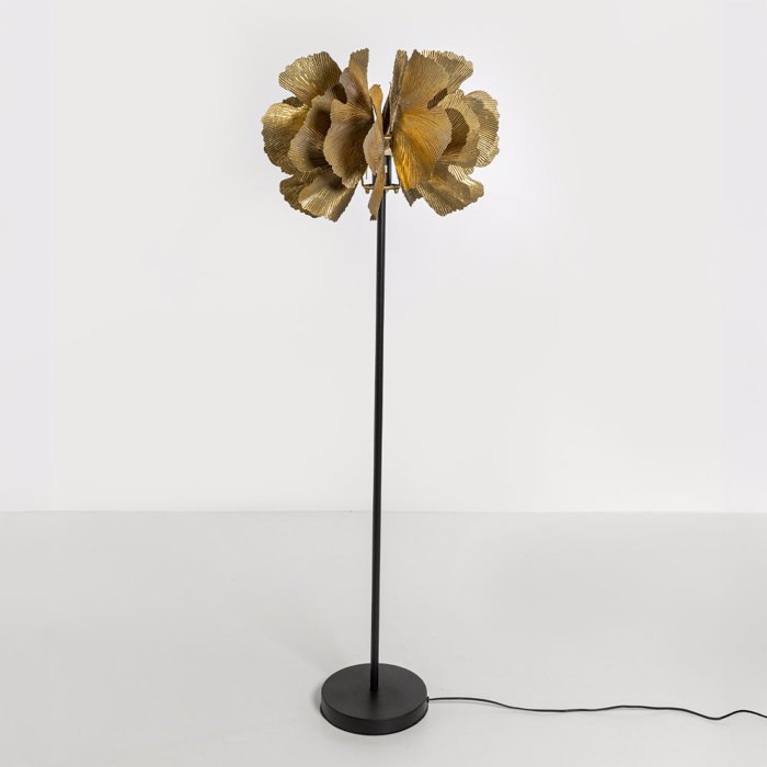 Liberta-Maison Blossom Fotistiko Epidapedio 49x49x149cm Metallo Brown Gold Mavro 033309