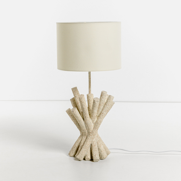 Liberta - Maison WOODLAND Epitrapezio Fotistiko Polyresin Lefko ufasma Off White 26x26x54cm 034149