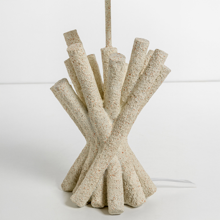 Liberta - Maison WOODLAND Epitrapezio Fotistiko Polyresin Lefko ufasma Off White 26x26x54cm 034149