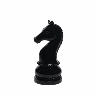 Liberta - Maison EBON Διακοσμητικό Πιόνι Resin Μαύρο 10.7x11.5x22.5cm 034697