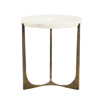 Liberta-Maison Blanche Side Table Lefko Brass Antique 55x55x61cm 04-0827