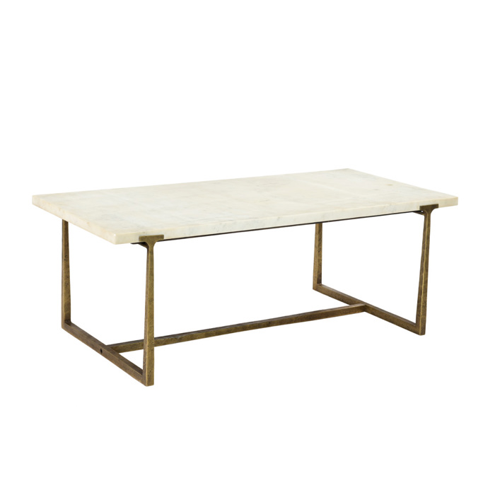 Liberta-Maison Bakari Coffee Table Lefko Brass Antique 122x61x44.5cm 04-0829