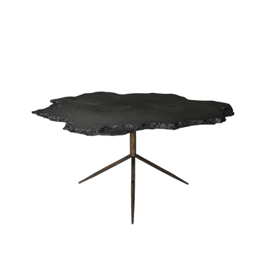 Liberta-Maison Piedra Coffee Table Γκρι Σκούρο Brass Antique 94x82x45cm 04-0837