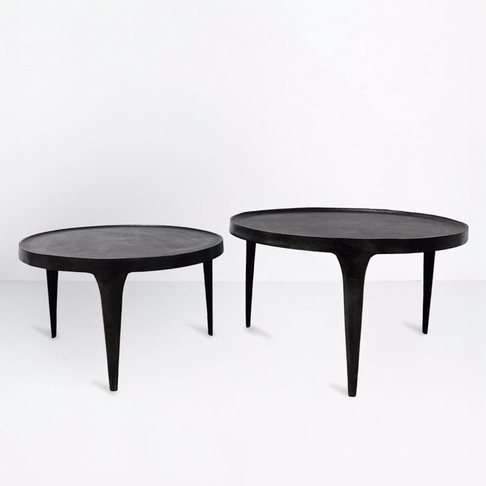 Liberta-Maison Ink Coffee Table Set 2TEM Mavro 75x75x45.5cm 04-1195
