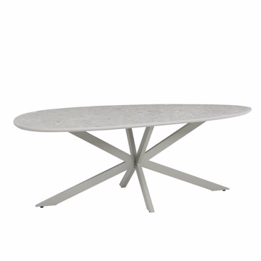 Liberta-Maison Caspian Coffee Table Γκρι Με Οψη Μαρμαρου Latte 120x60x43cm 04-1243