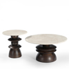 Liberta-Maison Beatle Coffee Table Kafe Skouro Beige Me Opsi Marmarou 80x80x40cm 04-1374