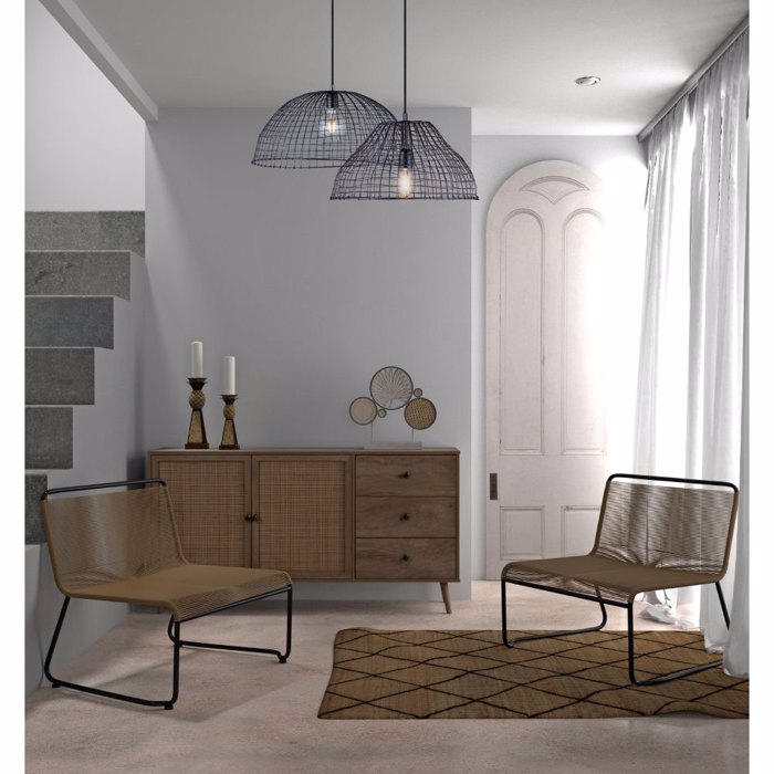 Liberta - Maison AMMOS Boufes Fusikos me Rattan me 3 Surtaria kai Ntoulapia 150x39x79cm 05-0469