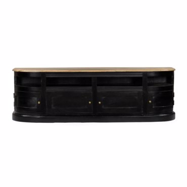 Liberta-Maison Francesa TV Stand 4ΠΟΡΤΕΣ Μαύρο Φυσικό 175x42x60cm 05-0795