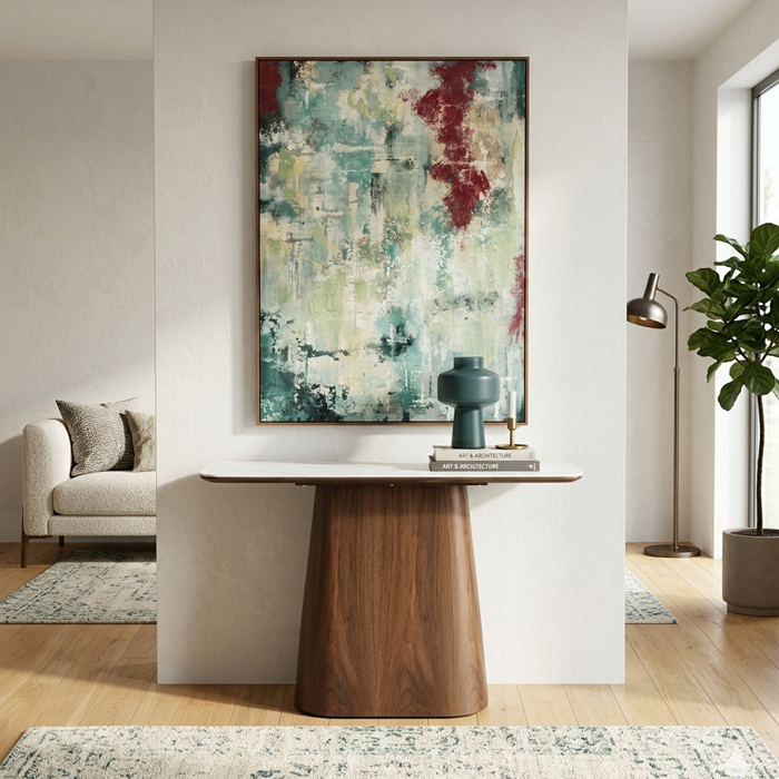 Liberta-Maison Totem Konsola Karudi Lefko Me Opsi Marmarou 120x50x76cm 05-0815