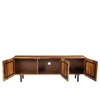 Liberta-Maison Chocolat TV Stand 2PORTES Karudi 162x42x54cm 08-0009