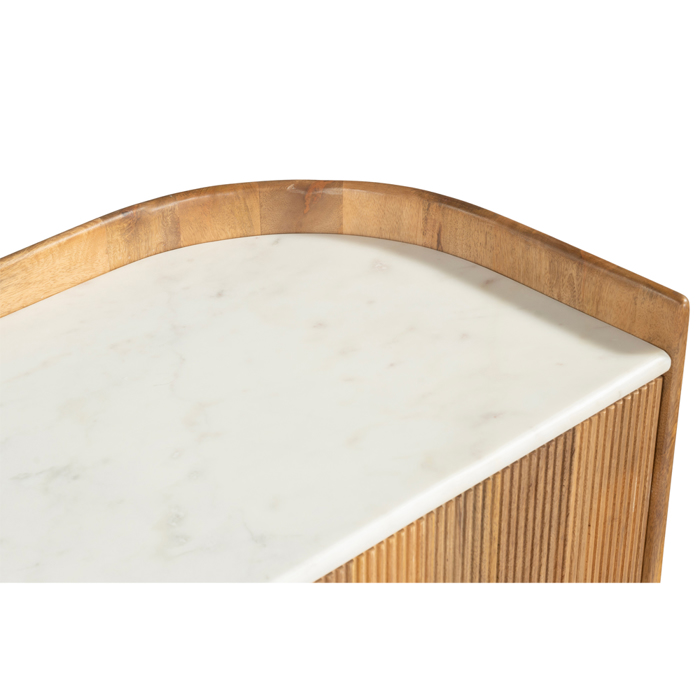 Liberta-Maison Organic Bitter TV Stand 2PORTES Karudi Lefko 147x45x50cm 08-0010