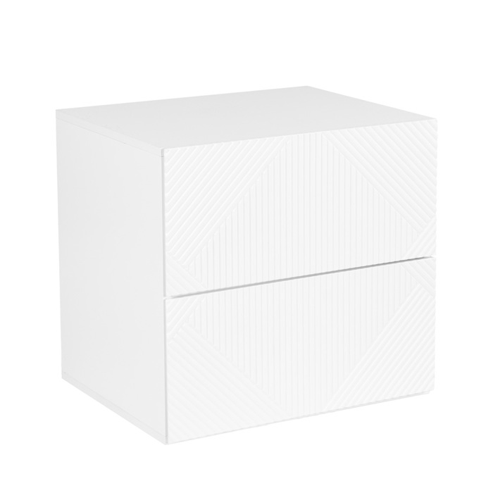 Liberta - Maison MEZZA LUNA Komodino Lefko me 2 Surtaria 55x45x52cm 09-1952