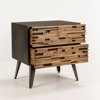 Liberta - Maison COAST Komodino Mavro/Fusiko 55x43x55.5cm 09-2058