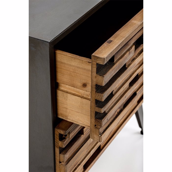 Liberta - Maison COAST Komodino Mavro/Fusiko 55x43x55.5cm 09-2058