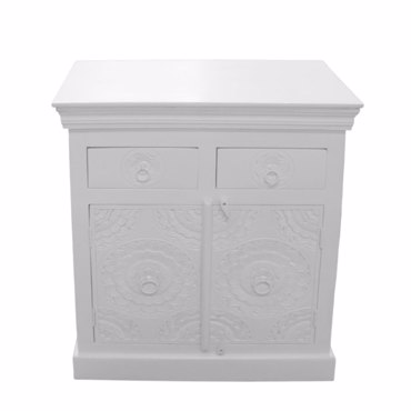 Liberta-Maison Rodhes Κομότα 2ΠΟΡΤΕΣ 2ΣΥΡΤΑΡΙΑ Λευκό 85x42x100cm 09-2090