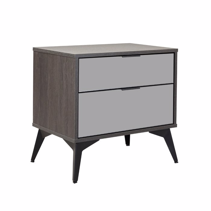Liberta - Maison SPECCHIO Komodino me 2 Surtaria Mavro Oak/Kathreptis 58x39x55cm 09-2127
