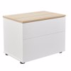 Liberta - Maison LUCIDO Komodino me 2 Surtaria Lefko Oak/Fusiko 58x39x44.5cm 09-2130