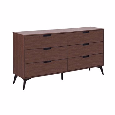 Liberta - Maison NUEZ Συρταριέρα Καρυδί με 6 Συρτάρια 137x39x83cm 09-2135
