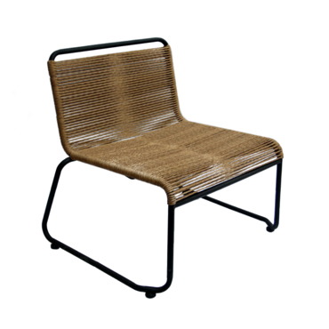 Liberta-Maison Cord Πολυθρόνα Φυσικό Μαύρο 73x64x71cm 22-0026