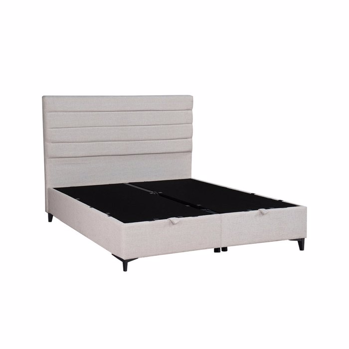 Liberta - Maison UTOPIA Krebati me Apothikeftiko Xoro kai Stroma White Smooth 06-900 207x160x115cm 40-0055
