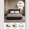 Liberta - Maison ZEN Krebati me Apoth. Xoro kai Stroma Ggri Skouro 212x174x126.5cm 40-0059