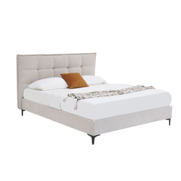 Liberta-Maison Button Κρεβάτι (για Στρωμα 160x200cm) Beige 184x217x113cm 40-0082