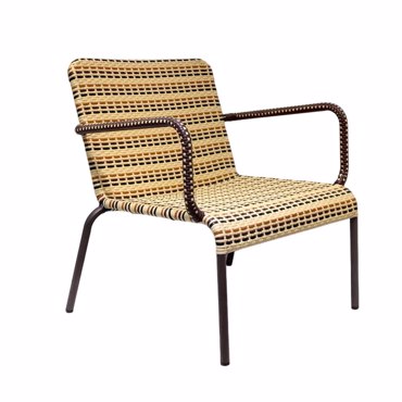 Liberta-Maison Earthy Πολυθρόνα Μπεζ Ekai Μαύρο 69x68x76cm 51-0029