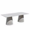 Liberta - Maison EURORA Trapezi Lefko Me Opsi Marmarou Lefko 220x100x75cm 52-0012