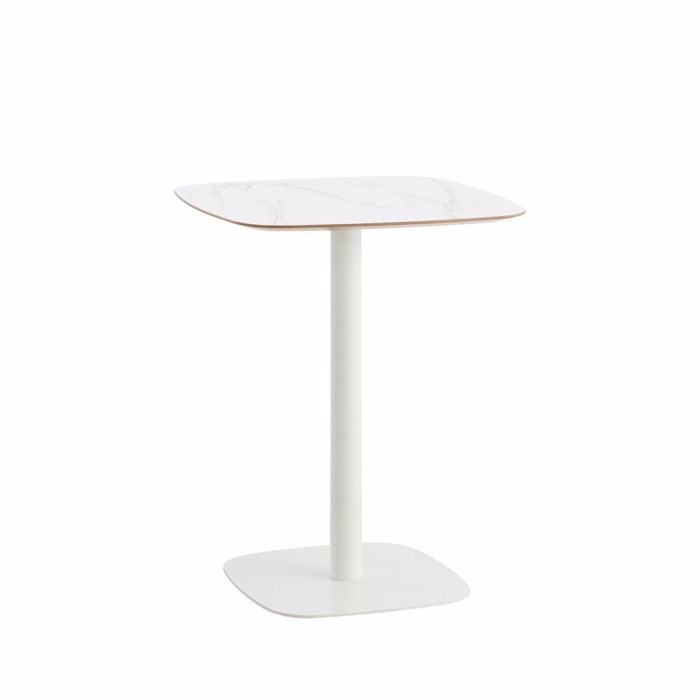 Liberta - Maison QUADRA Trapezi Lefko Me Opsi Marmarou 60x60x74cm 52-0025
