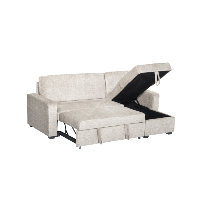 Liberta - Maison TRESOR Kanapes Krebati me Anastrepsimi Gnia Off White 223x145x91cm 70-0452