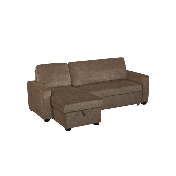 Liberta - Maison TRESOR Kanapes Krebati me Anastrepsimi Gnia Kafe 223x145x91cm 70-0453