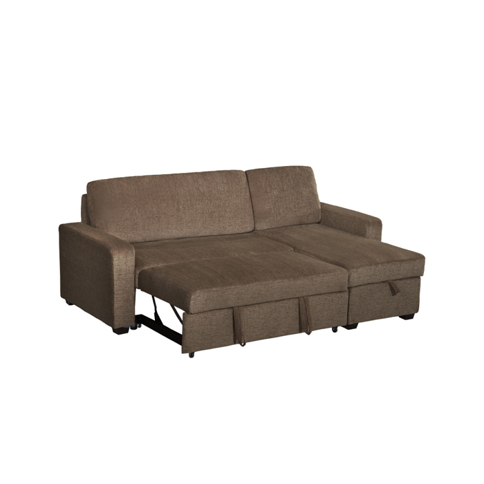 Liberta - Maison TRESOR Kanapes Krebati me Anastrepsimi Gnia Kafe 223x145x91cm 70-0453