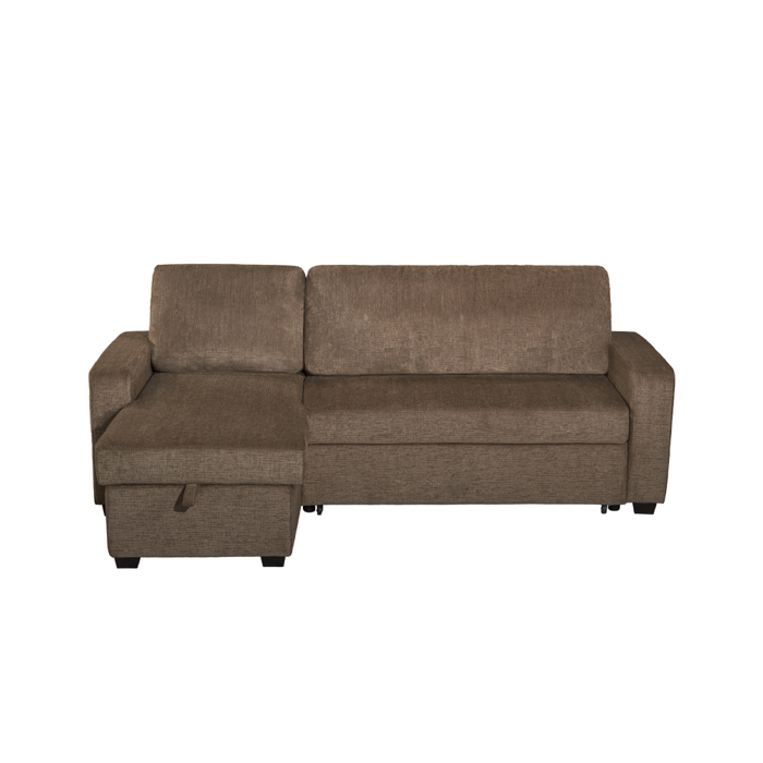 Liberta - Maison TRESOR Kanapes Krebati me Anastrepsimi Gnia Kafe 223x145x91cm 70-0453