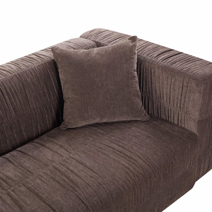 Liberta-Maison Plisse Kanapes 3ThESIOS Kafe 228x97x70cm 70-0476