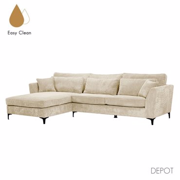 Liberta - Maison FOREVER Καναπές Beige με Αριστερή Γωνία 316x185x92cm 71-0158