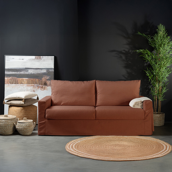 Liberta - Maison ITHAKI Trithesios Kanapes Krebati Terracotta Scala 57 190x94x90cm 71-0376