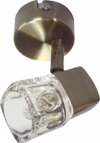 ACA Spot Orofis Peristrefomeno/Ruthmizomeno Metalliko/Gyalino 'Naples' Bronze G9 10X7,5cm 090106GAB