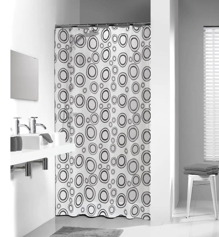 Sealskin Circolo 180X200cm Grey Plastiki Kourtina Baniou